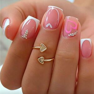 Heart Frenchy Nails NWT